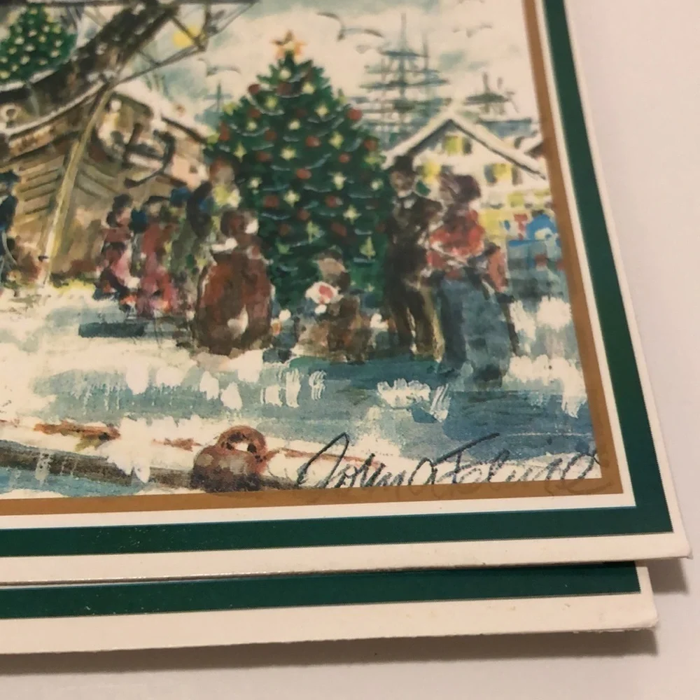 United State Navy Memorial Foundation 10 Holiday Christmas Cards by John Ferrie